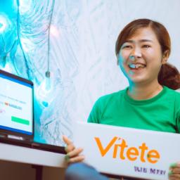 Khách hàng hài lòng sử dụng internet tốc độ cao của Viettel tại Hà Nội.